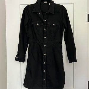 Levis Black Jean Long sleeve Dress